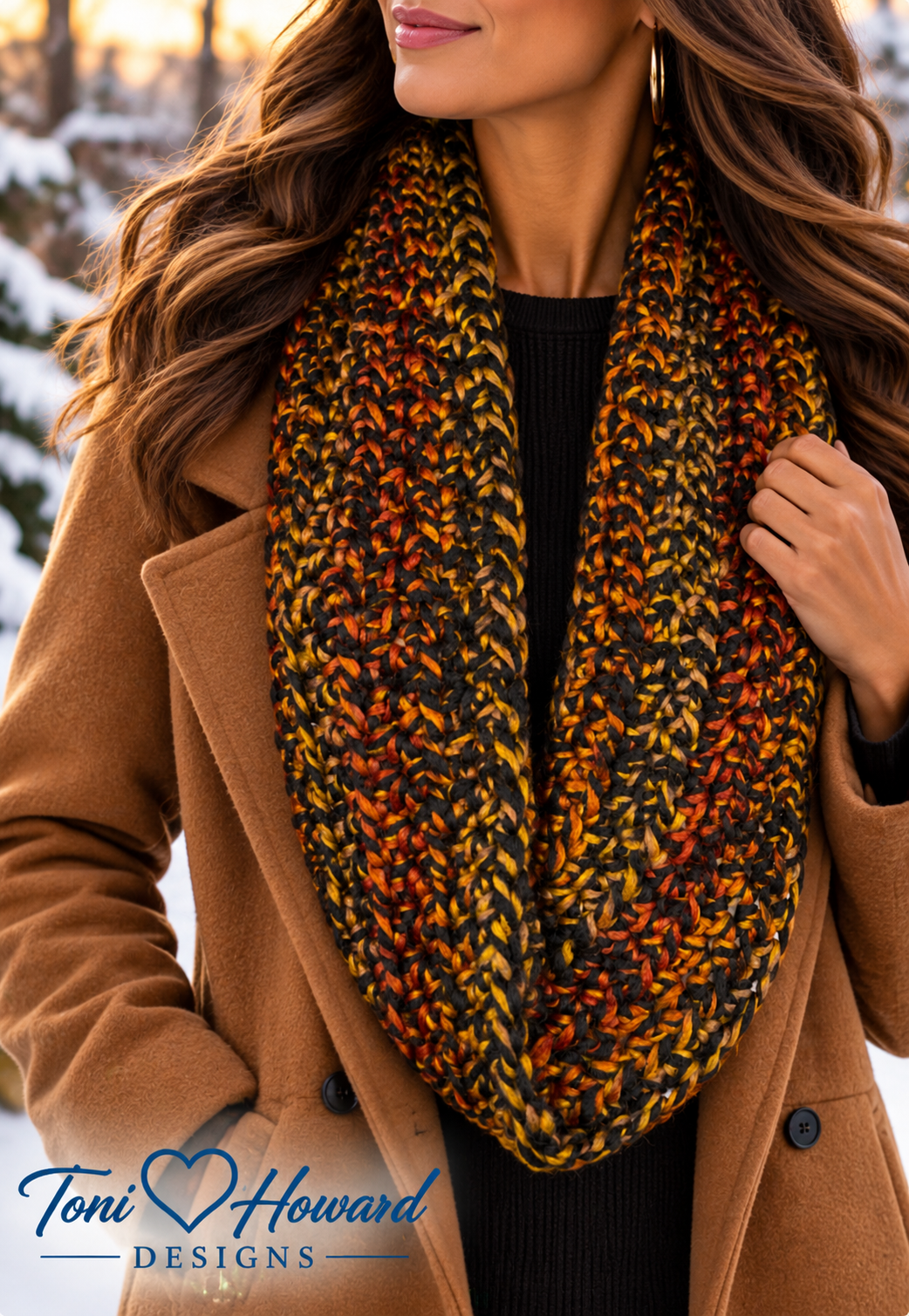 Handmade Autumn Multicolor Crochet Infinity Scarf – Women's Fashion Accessory