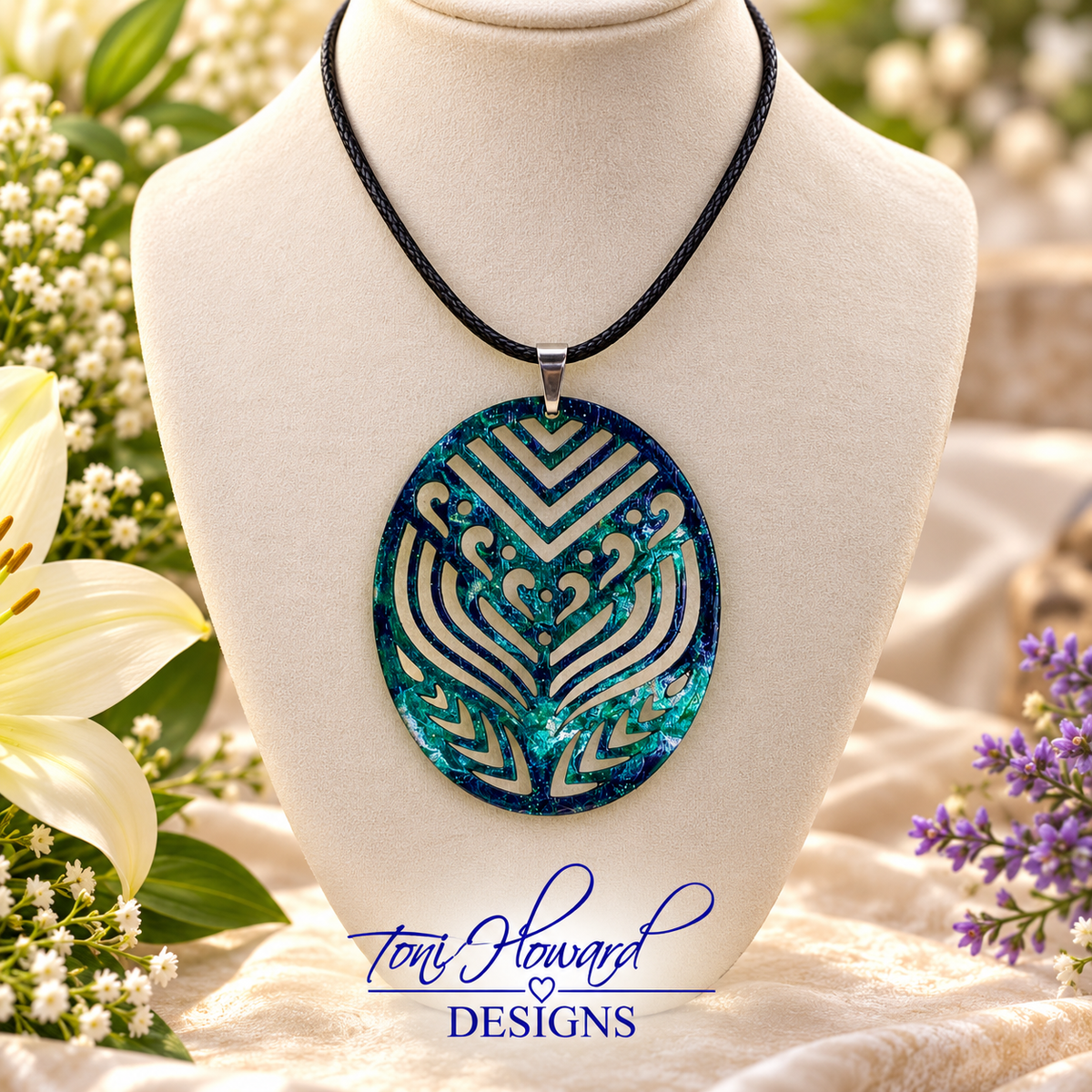 Handmade Green Round Pendant Necklace – Women's Fashion Jewelry