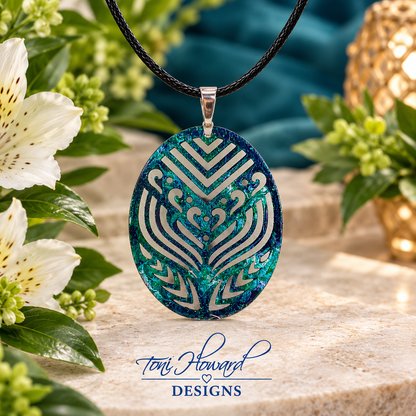 Handmade Green Round Pendant Necklace – Women's Fashion Jewelry