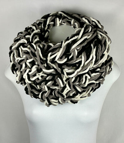 Chunky Arm Knit Chenille Infinity Scarf Cowl