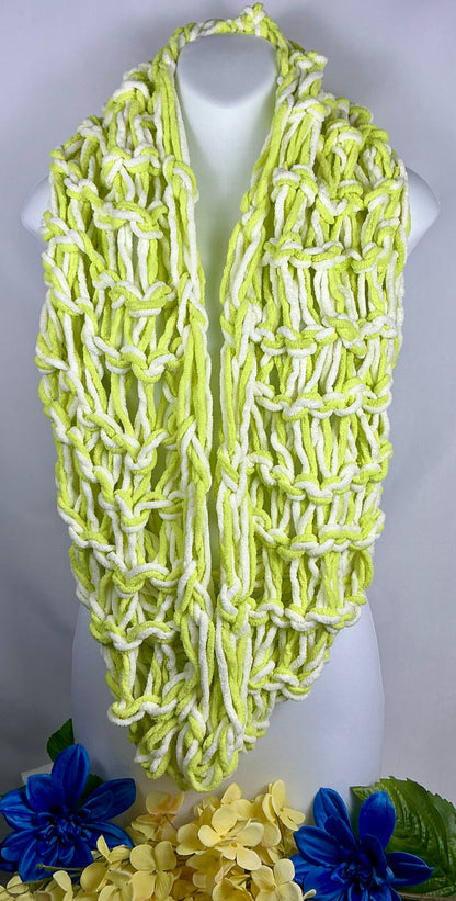 Chunky Arm Knit Chenille Infinity Scarf Cowl