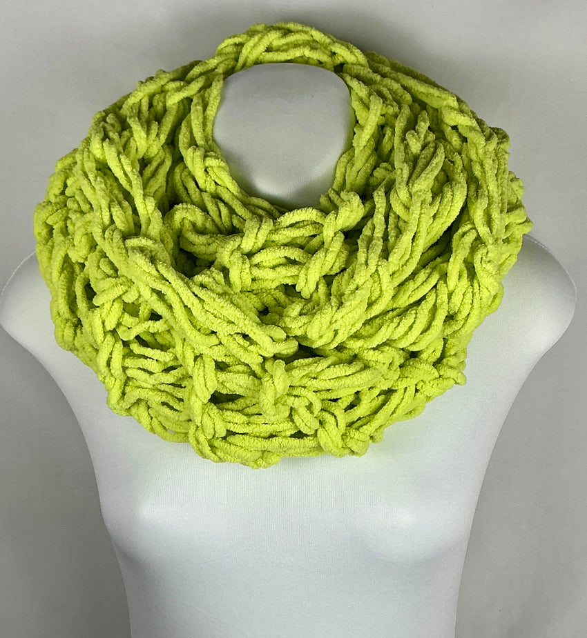 Chunky Arm Knit Chenille Infinity Scarf Cowl