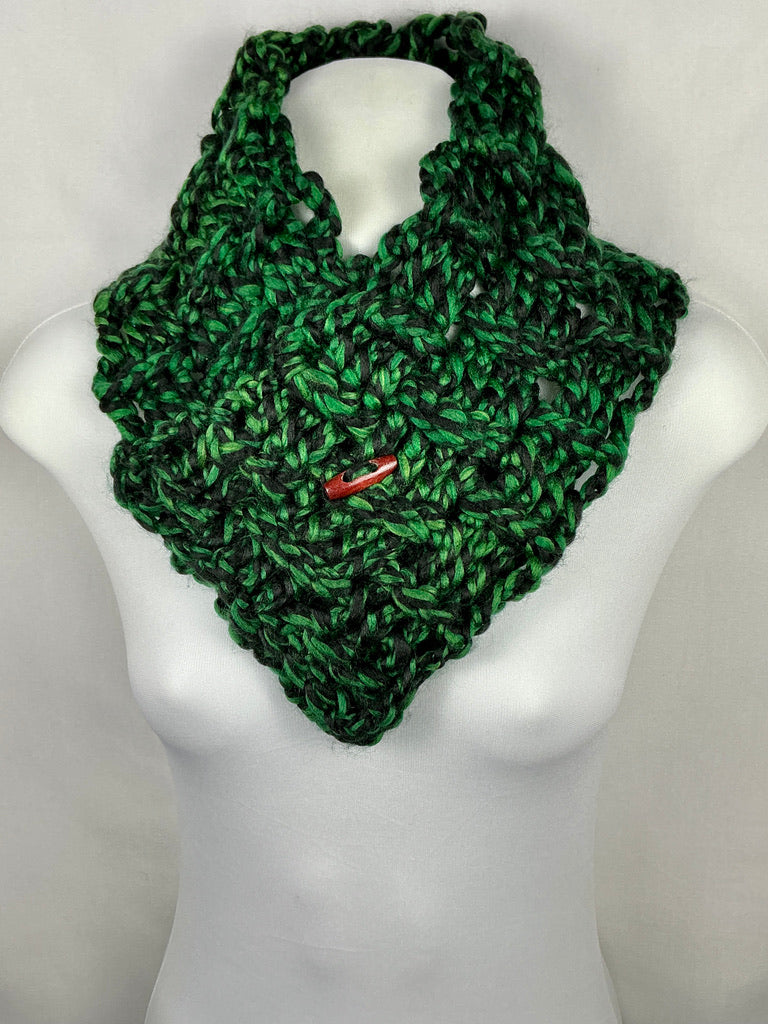 Multi Style Unisex Chunky Crochet Basket Weave Button Cowl Neck Warmer Gaiter Scarf