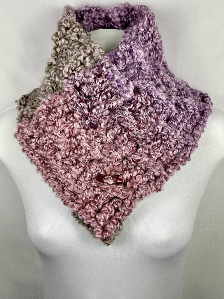 Multi Style Unisex Chunky Crochet Basket Weave Button Cowl Neck Warmer Gaiter Scarf