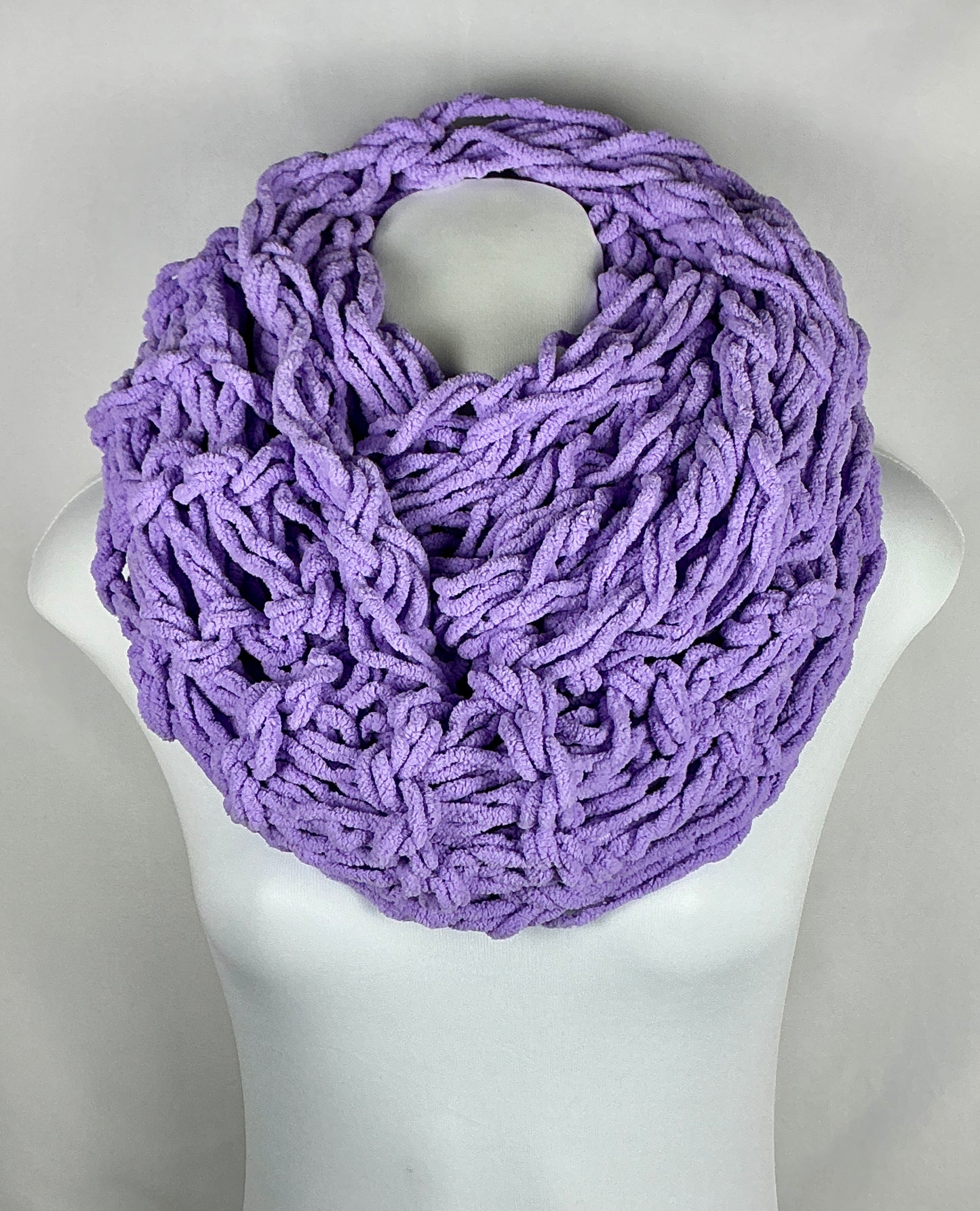 Chunky Arm Knit Chenille Infinity Scarf Cowl