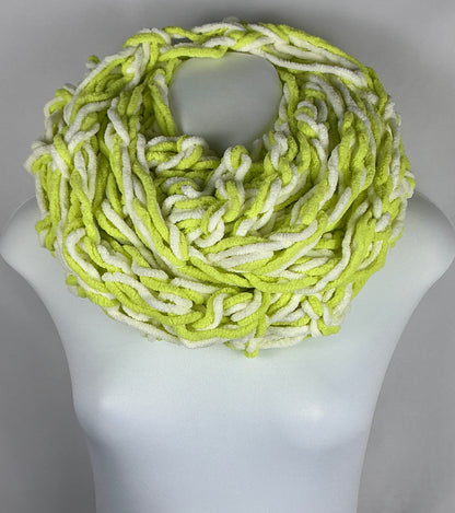 Chunky Arm Knit Chenille Infinity Scarf Cowl