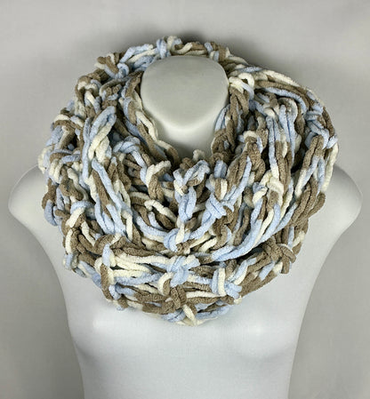 Chunky Arm Knit Chenille Infinity Scarf Cowl