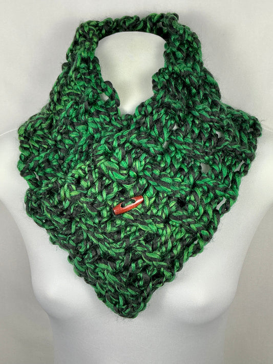 Multi Style Unisex Chunky Crochet Basket Weave Button Cowl Neck Warmer Gaiter Scarf