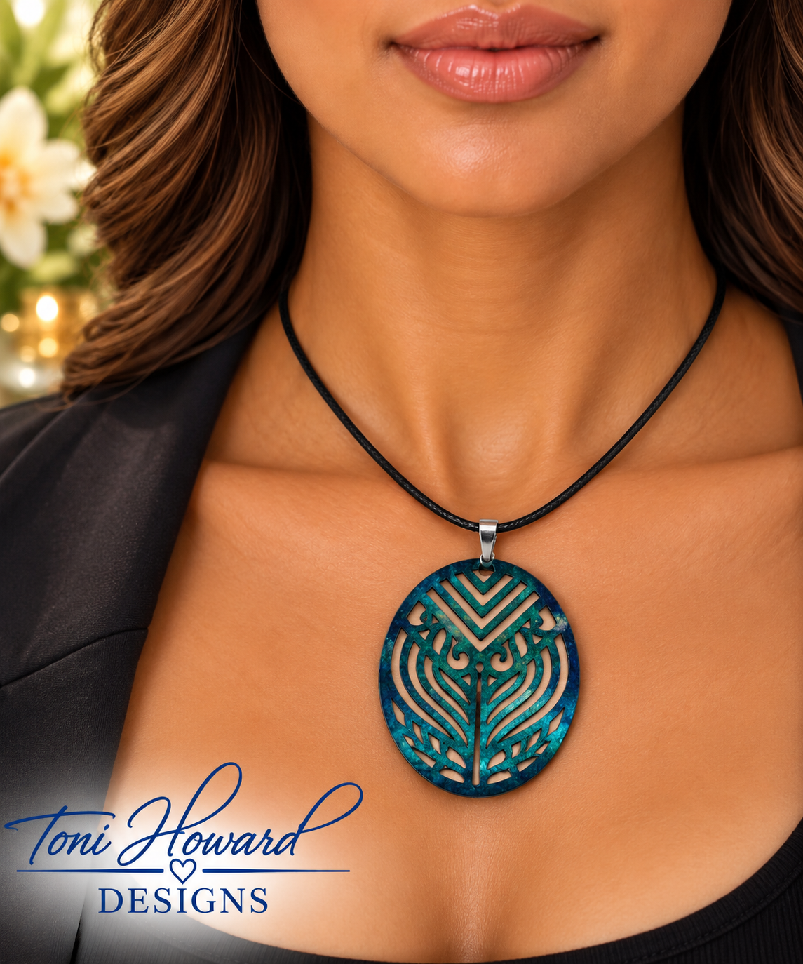 Handmade Green Round Pendant Necklace – Women's Fashion Jewelry