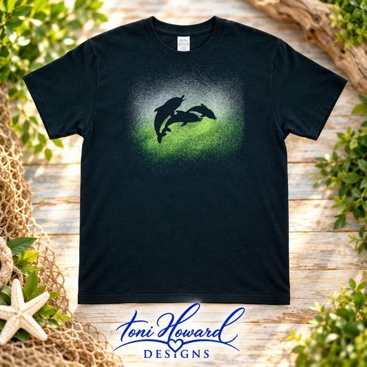 Hand Painted Short Sleeve Unisex Ultra Cotton T-Shirt Medium