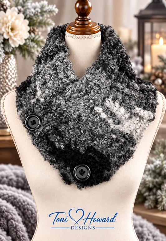 Multi Style Unisex Chunky Crochet Basket Weave Button Cowl Neck Warmer Gaiter Scarf