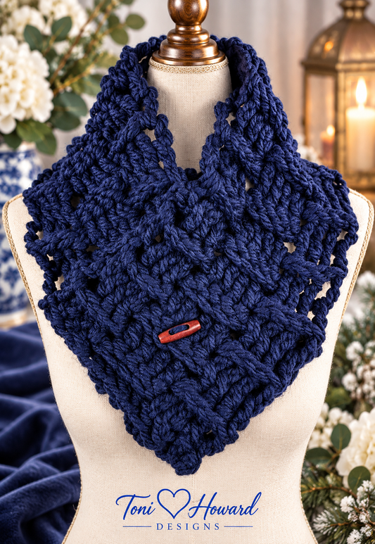 Multi Style Unisex Chunky Crochet Basket Weave Button Cowl Neck Warmer Gaiter Scarf