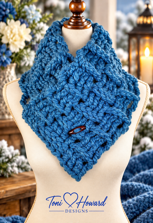 Multi Style Unisex Chunky Crochet Basket Weave Button Cowl Neck Warmer Gaiter Scarf