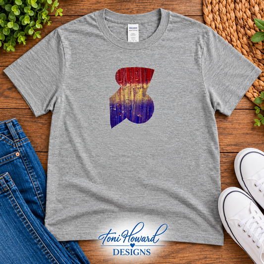 Hand Painted Short Sleeve Unisex Ultra Cotton T-Shirt Large
