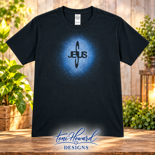 Hand Painted Short Sleeve Unisex Ultra Cotton T-Shirt Large
