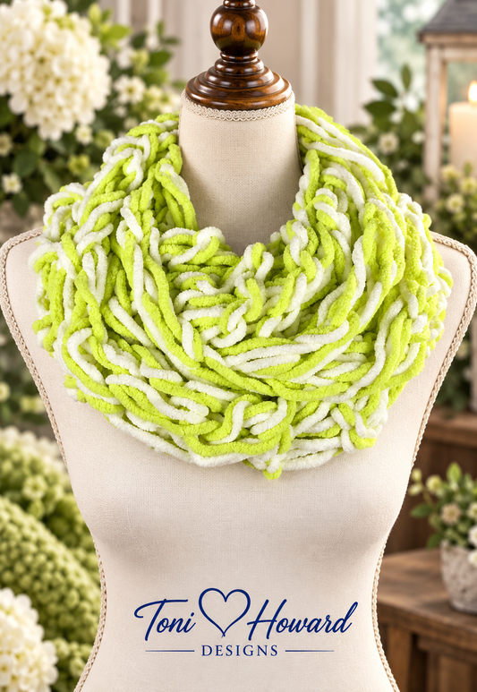 Chunky Arm Knit Chenille Infinity Scarf Cowl