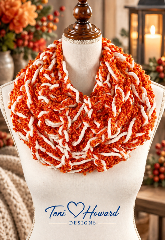 Chunky Arm Knit Chenille Infinity Scarf Cowl
