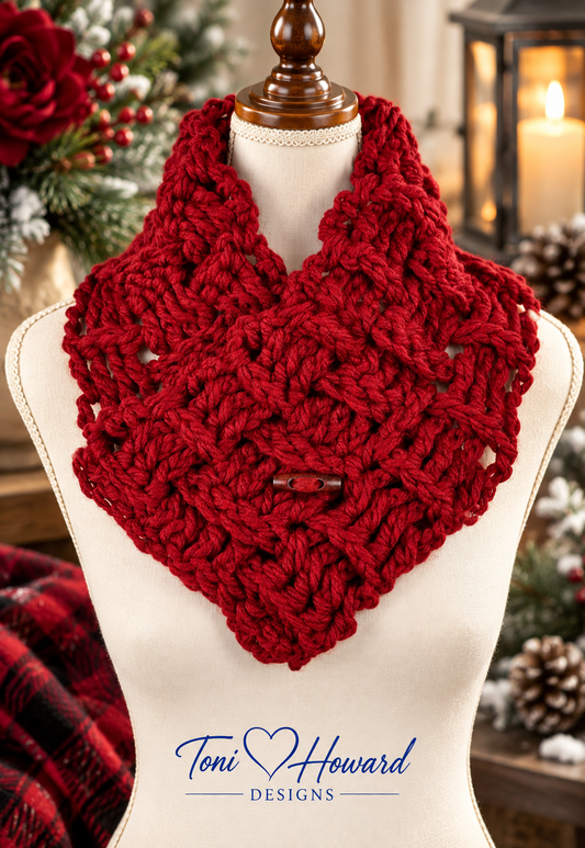 Multi Style Unisex Chunky Crochet Basket Weave Button Cowl Neck Warmer Gaiter Scarf
