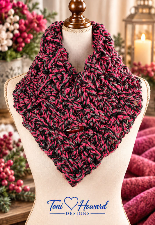 Multi Style Unisex Chunky Crochet Basket Weave Button Cowl Neck Warmer Gaiter Scarf